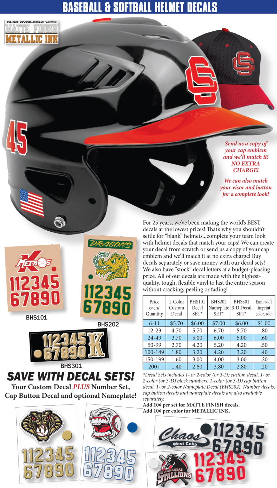 Baseball & Softball Decals Page 1