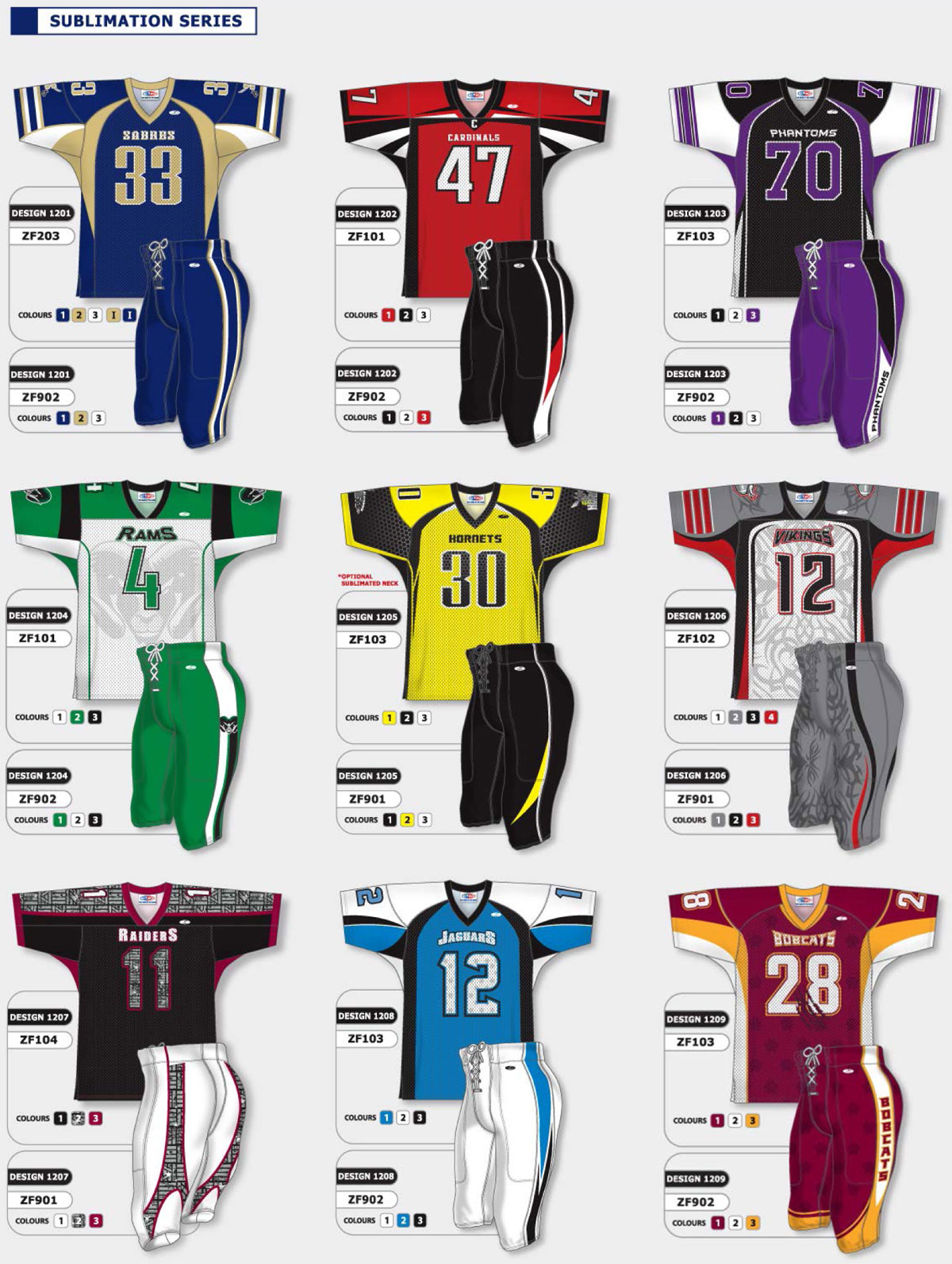 Sublimation Designs 13, 14 & 15