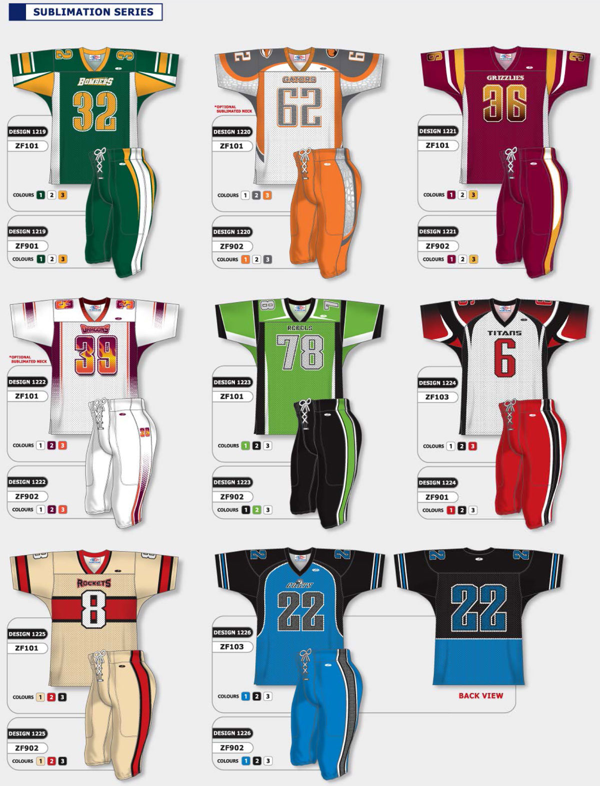 Sublimation Designs 19, 20 & 21