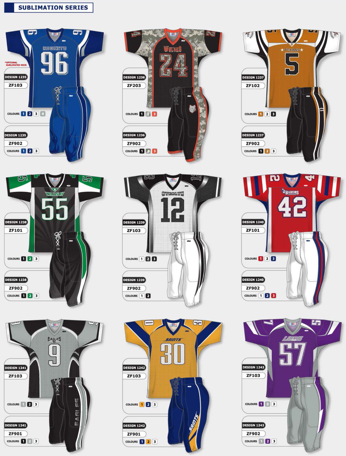 Sublimation Designs 22, 23 & 24