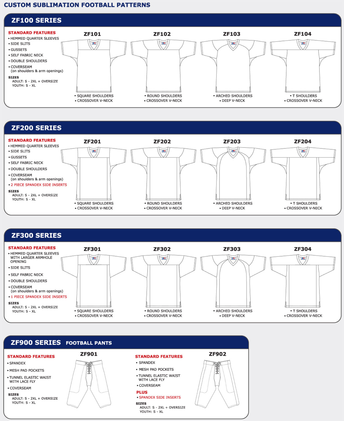 AK Sublimation American Football Gridiron Jersey and Pants Styles