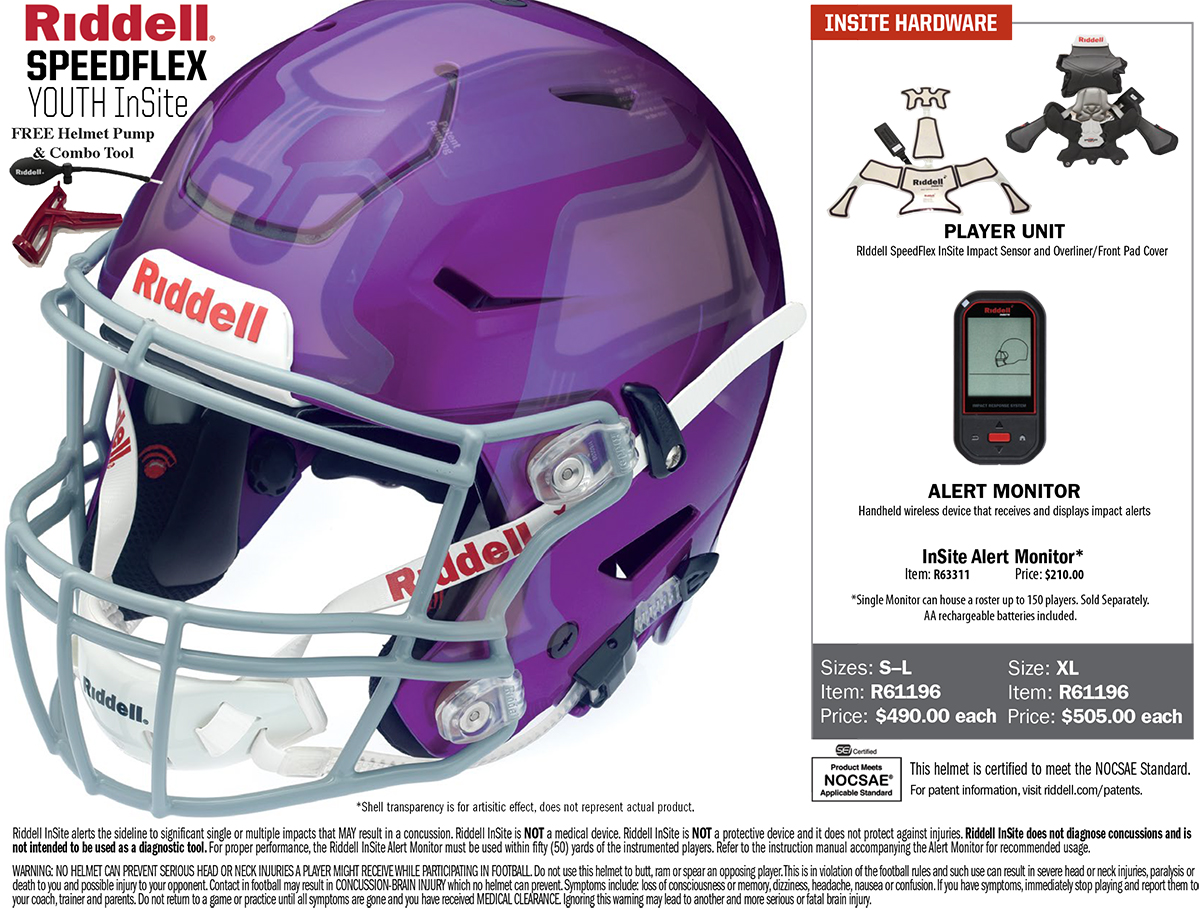 Riddell Speedflex Helmet Size Chart