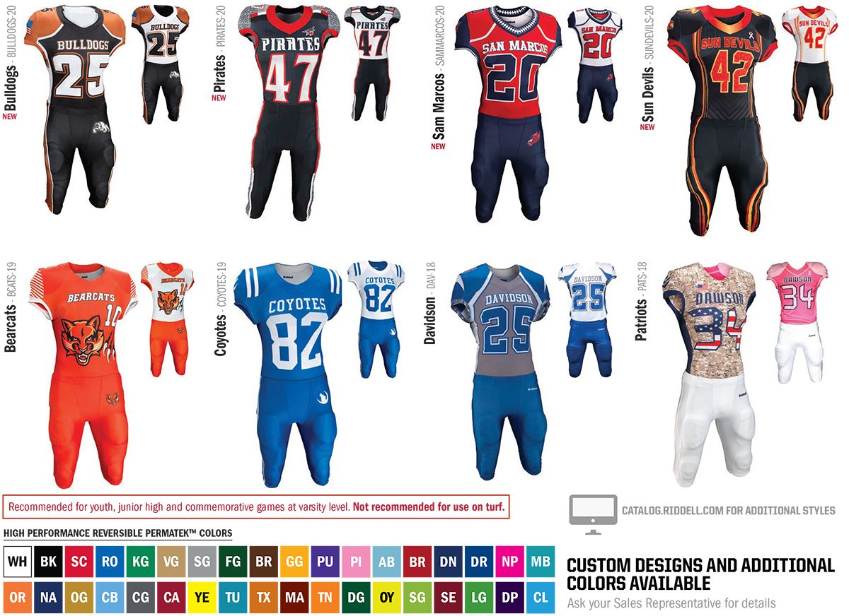 riddell custom football jerseys